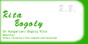 rita bogoly business card